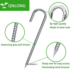 QNLONG close-up of a sharp pointed tip for easy ground penetration