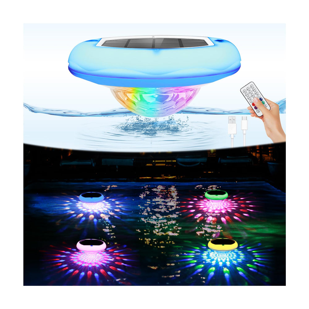 QOLNBY front packaging with four floating lights showing product and easy setup benefit