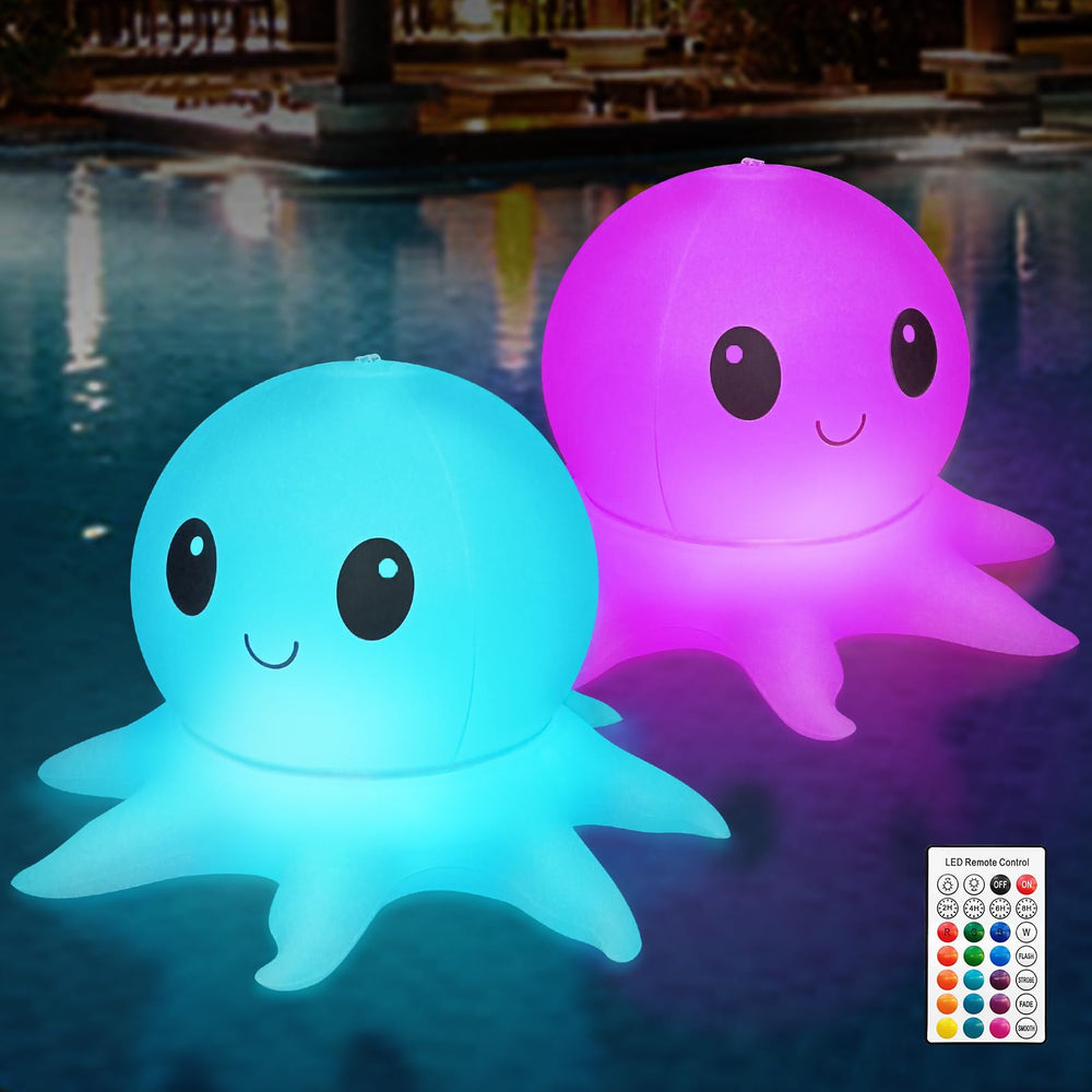qoolife octopus front view showing colorful LED glow and playful design