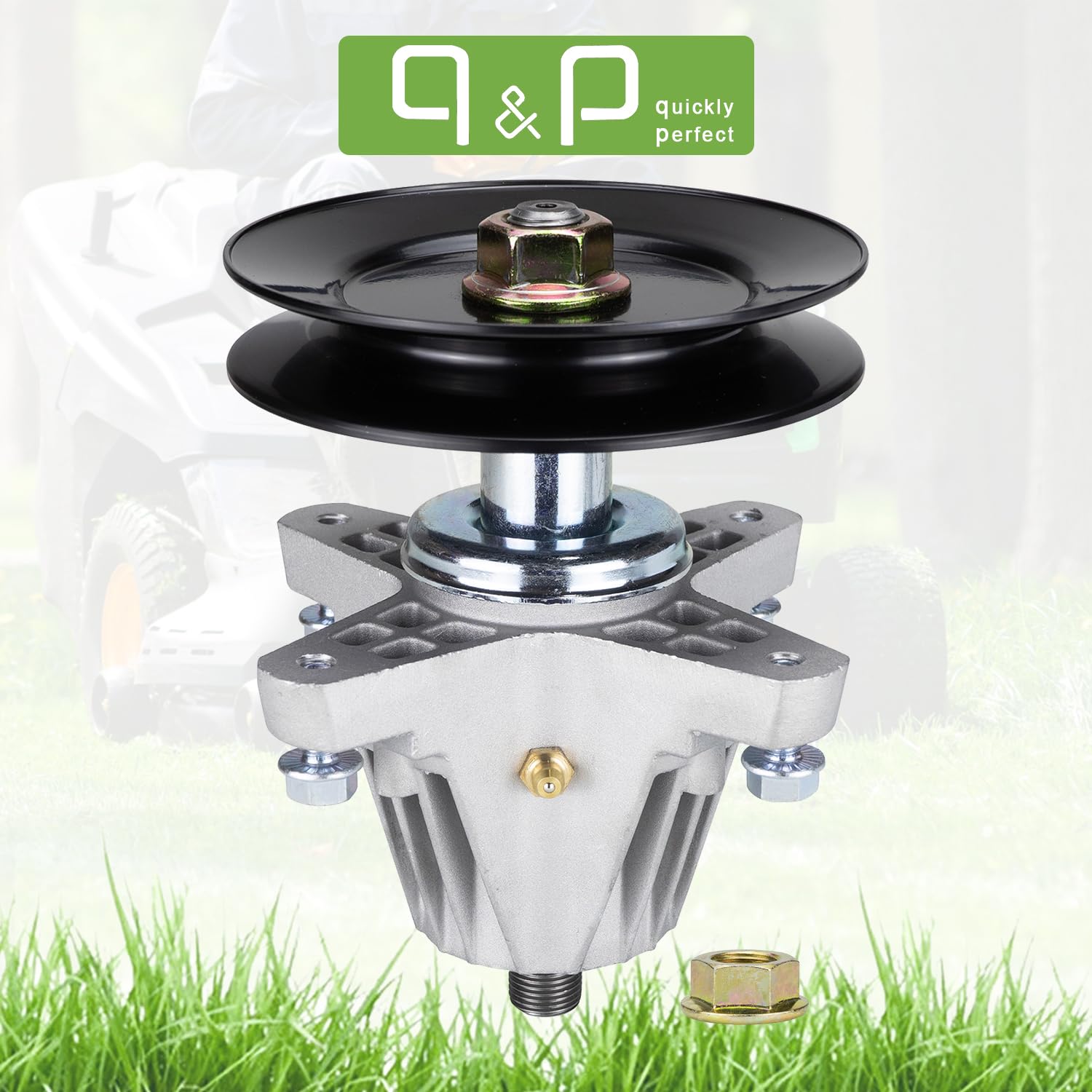q&p spindle mounting holes tapped for easier installation and accurate torque