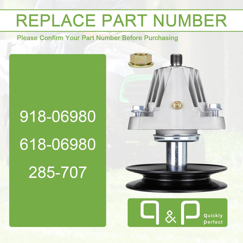 q&p spindle bolt thread detail 5/8-18 UNF for secure blade fastening