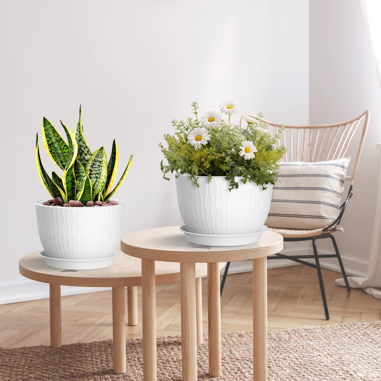 QRRICA pots on balcony showing weather resistance and outdoor versatility