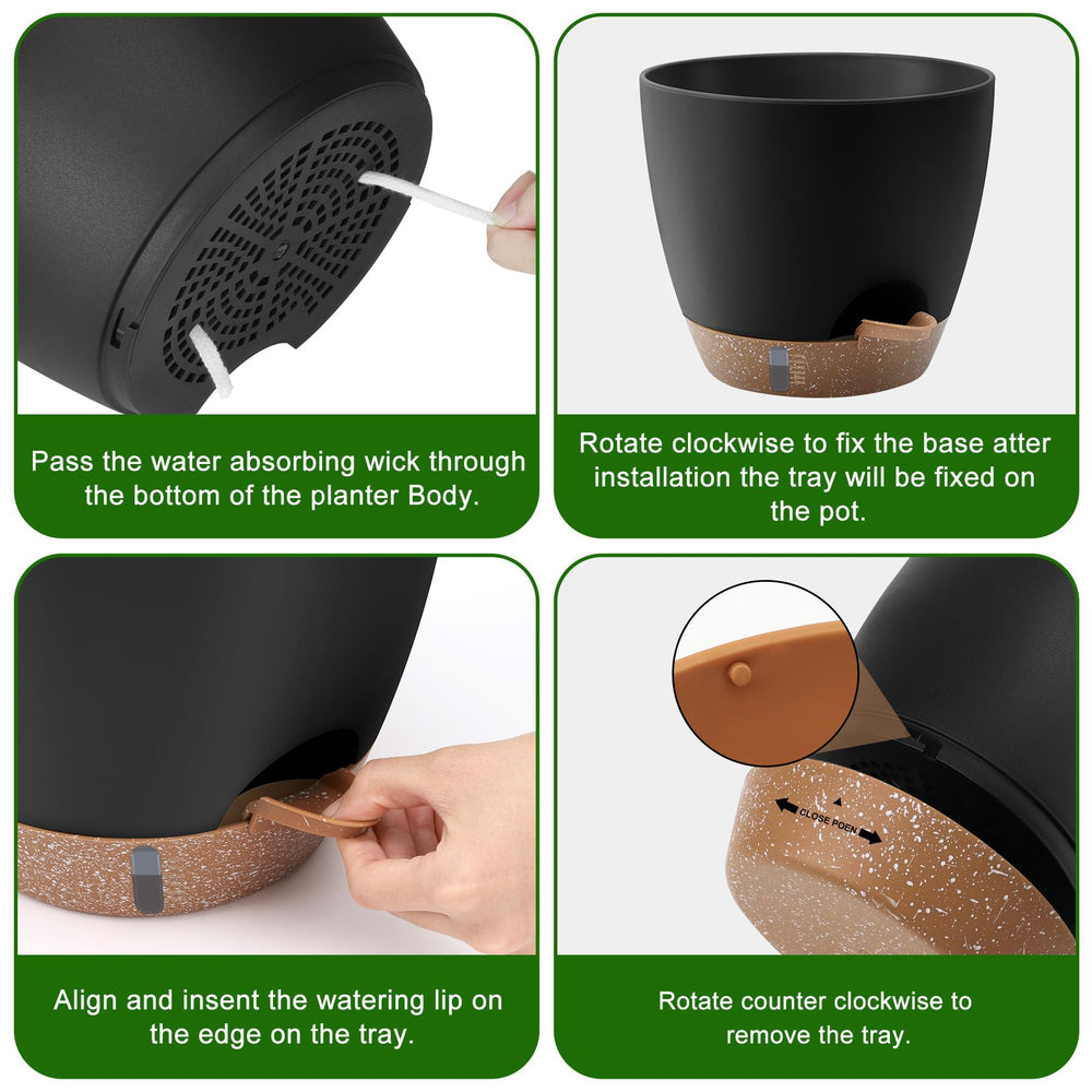 QRRICA saucer and reservoir view preventing spills and protecting surfaces