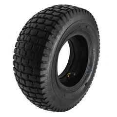 QsEzDo front view of 13x5.00-6 tire and tube set showing full profile and fit benefit