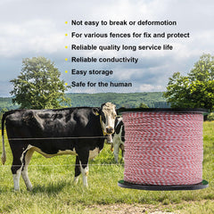 QSHOHSQ installed as a temporary fence in a pasture, keeps livestock clearly separated