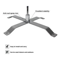 QSUM cross base mounted on concrete floor offering slip-resistant support