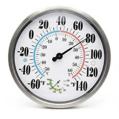 QTengCX front view large dial showing clear temperature and humidity readings for easy monitoring