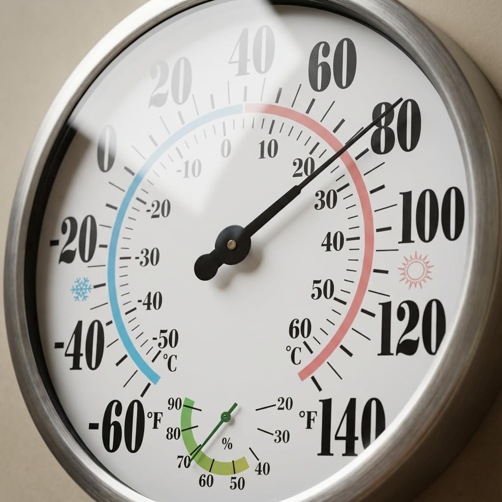 QTengCX size comparison with hand illustrating the 12-inch dial for visible readings at a distance