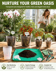 QTQIHANG side profile showing flexible walls for easy repotting advantage