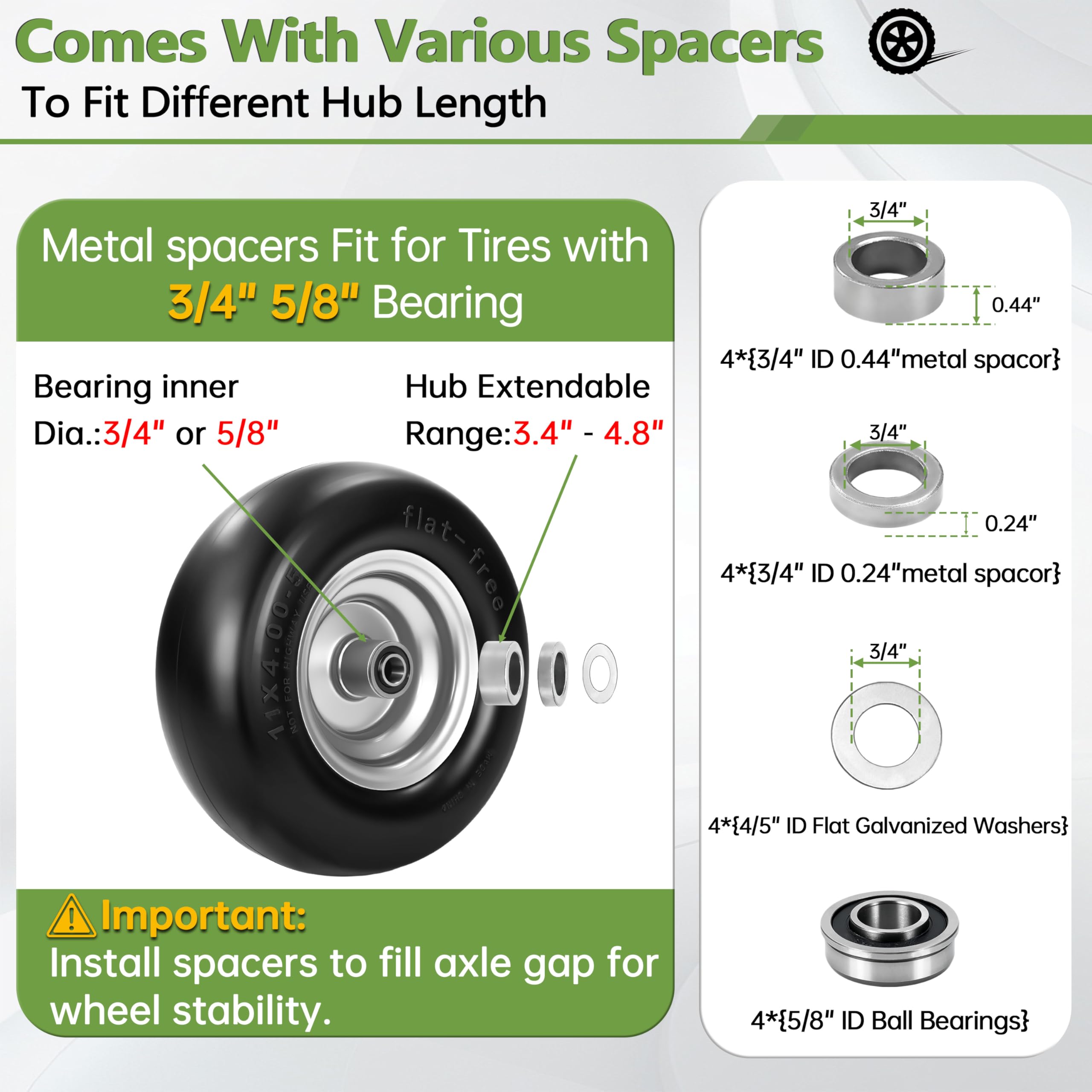 Qualipo centered hub detail showing bore and fit for easy axle alignment benefit