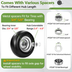 Qualipo centered hub detail showing bore and fit for easy axle alignment benefit