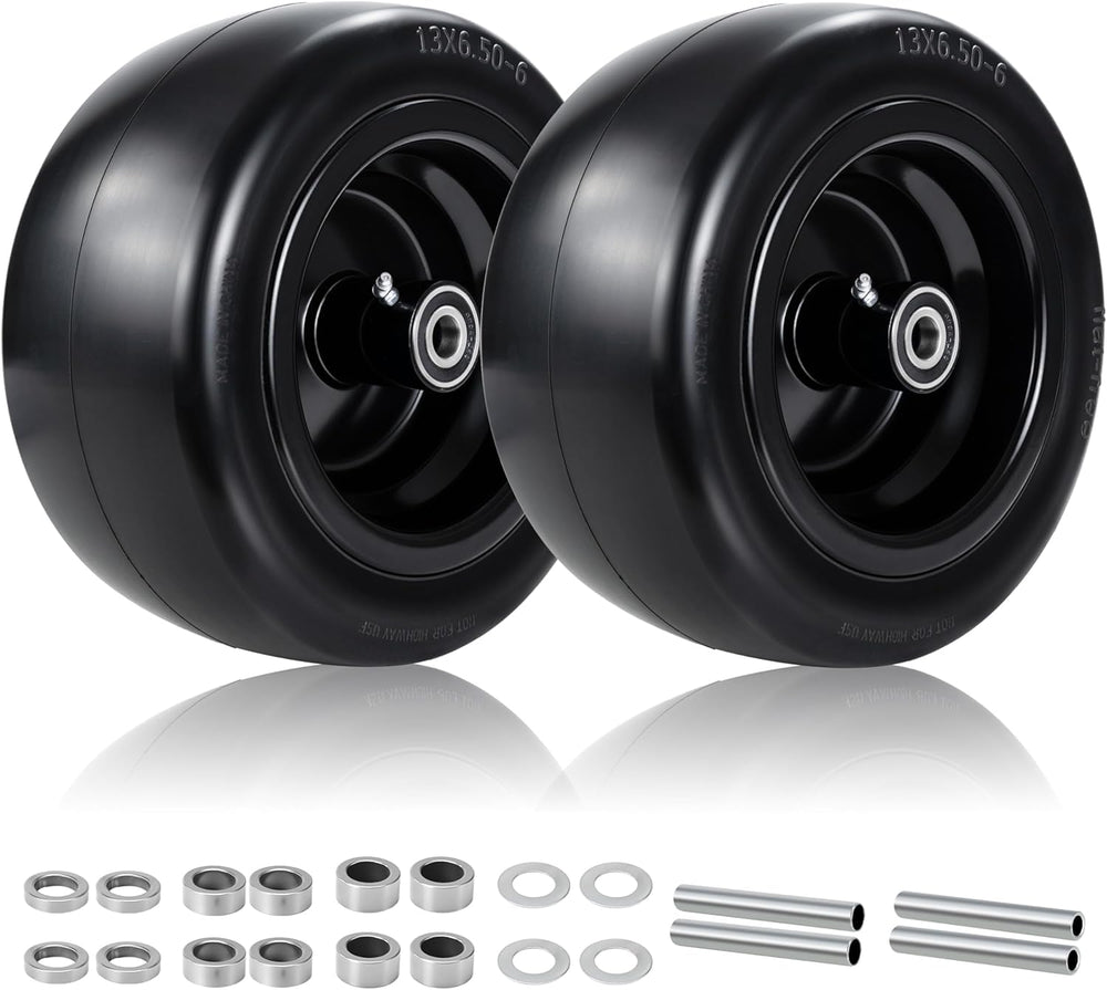 Qualipo front assembled wheel showing full tire and rim, durable replacement