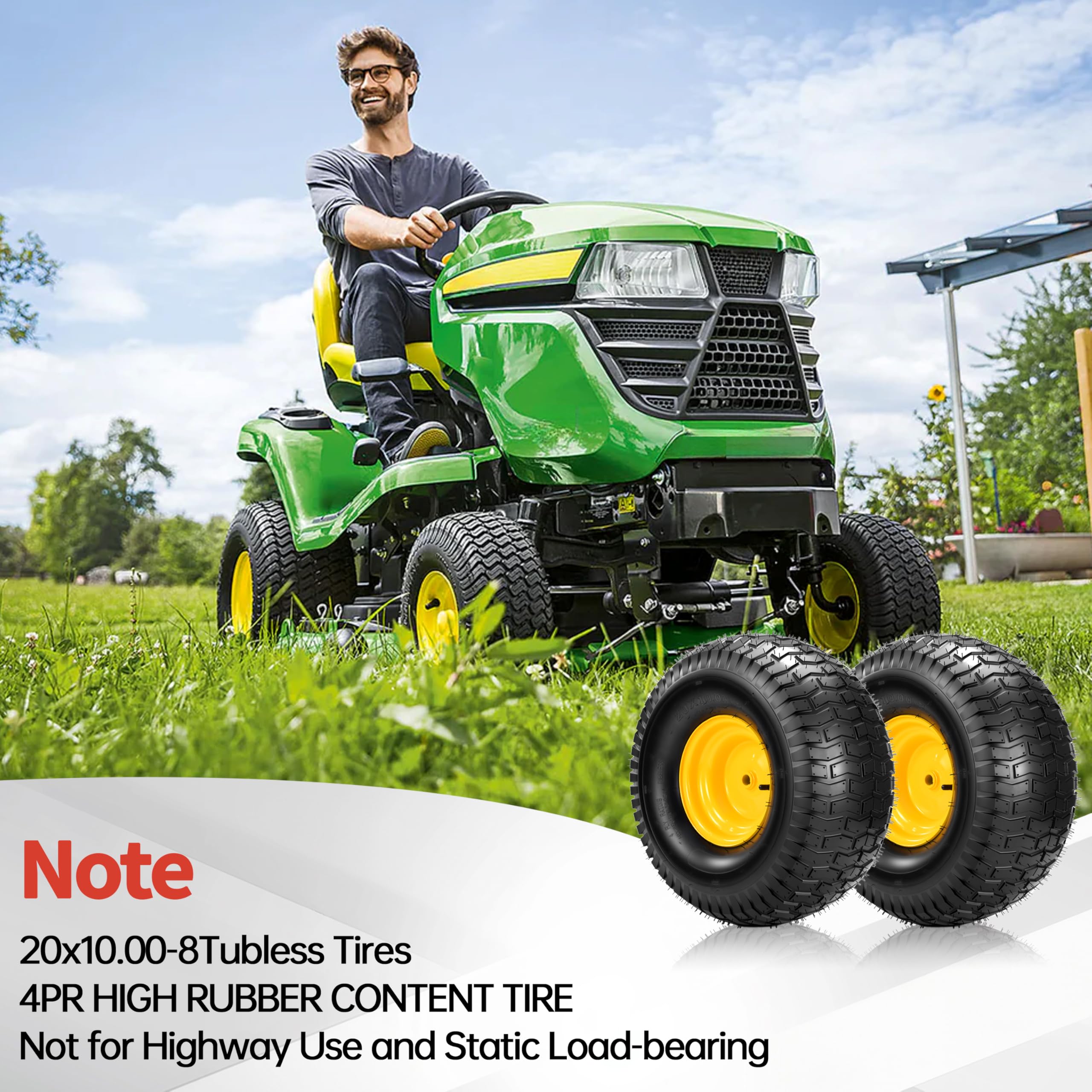 Qualipo in garden tractor lifestyle scene showing reliable use across lawn and field
