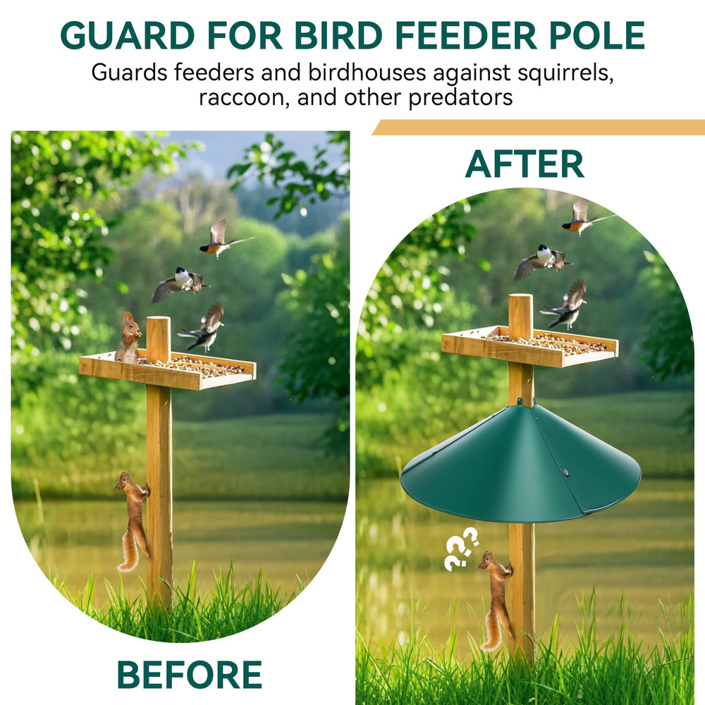 Qualirey assembled on 4x4 post demonstrating reliable feeder protection