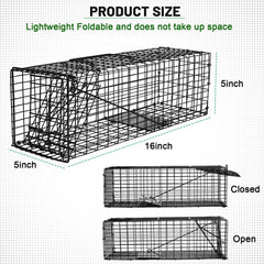 Qualirey close-up of trap door and locking mechanism showing secure humane capture benefit