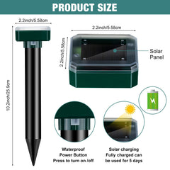 Qualirey close-up of solar panel on stake showing efficient charging benefit