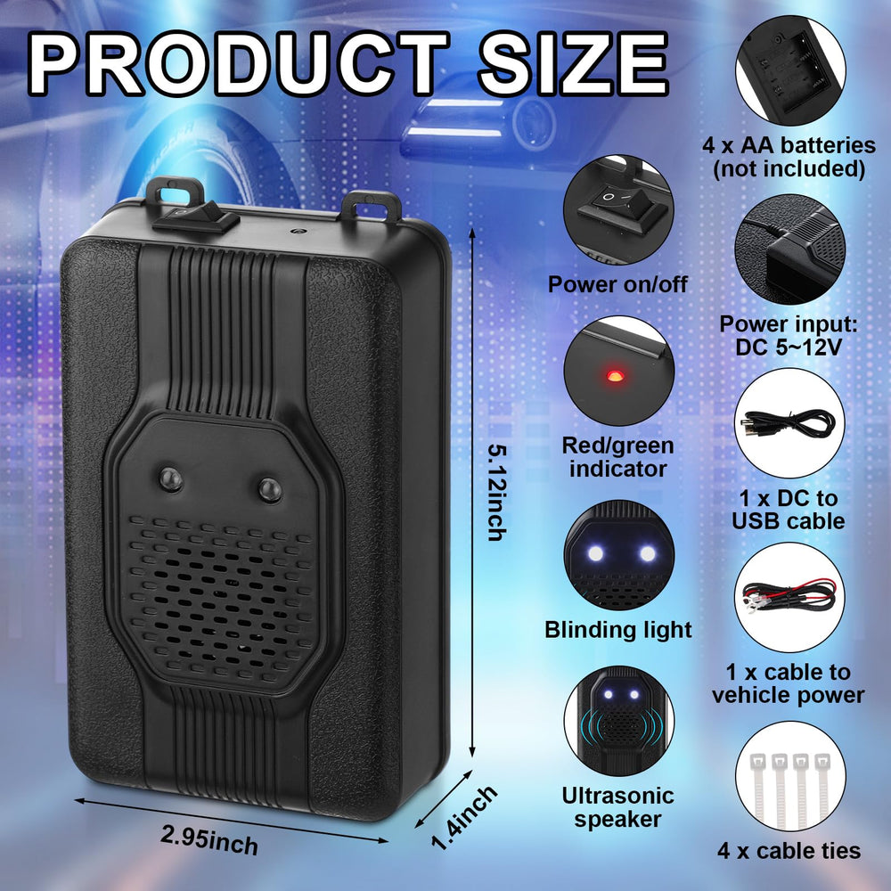 Qualirey close-up of strobe and sensor demonstrating effective deterrence