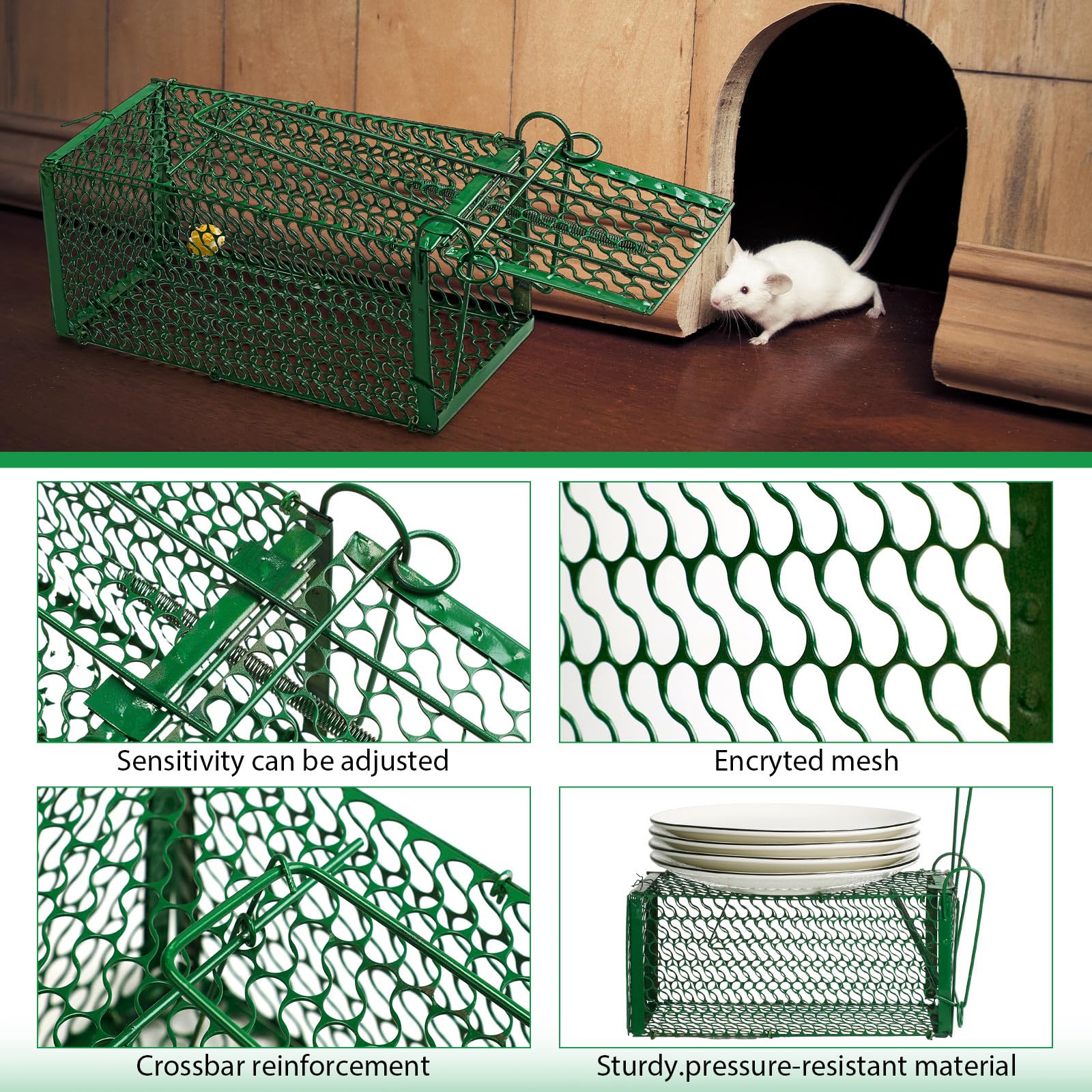 Qualirey folded collapsible trap compact for easy transport and space-saving storage benefit