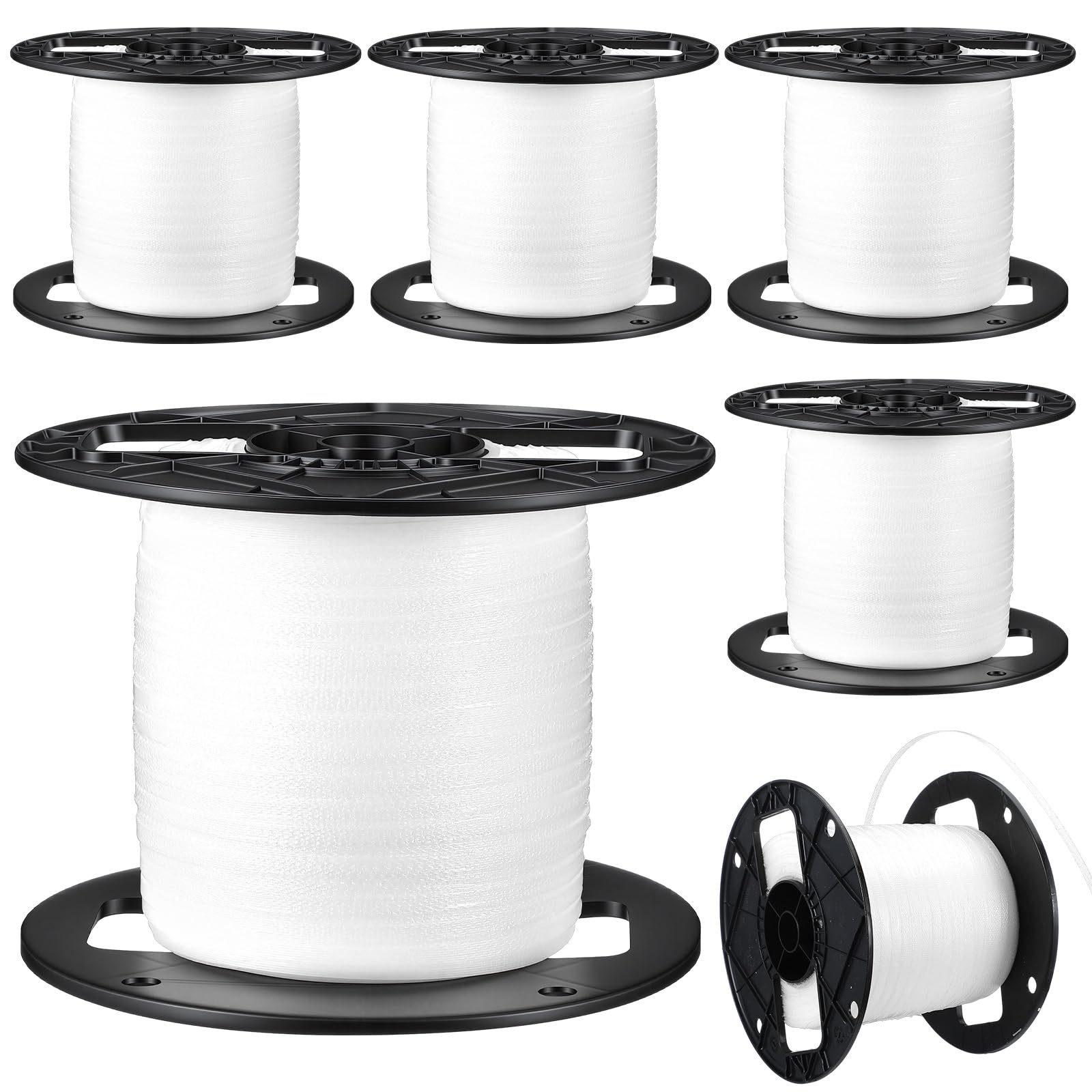 Qualirey front packaging showing four 1000 ft fly tape rolls and kit benefits
