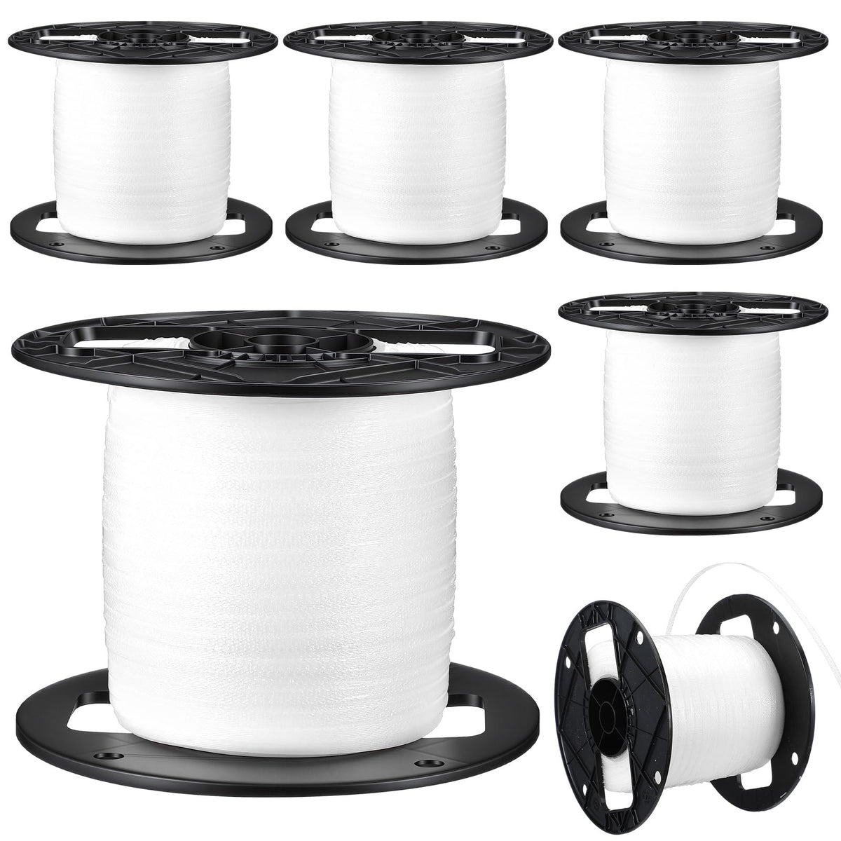 Qualirey front packaging showing four 1000 ft fly tape rolls and kit benefits