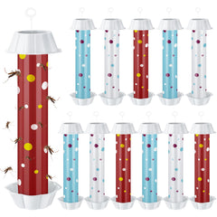 Qualirey front packaging showing 12 hanging sticky fly sticks and hooks reduces pests