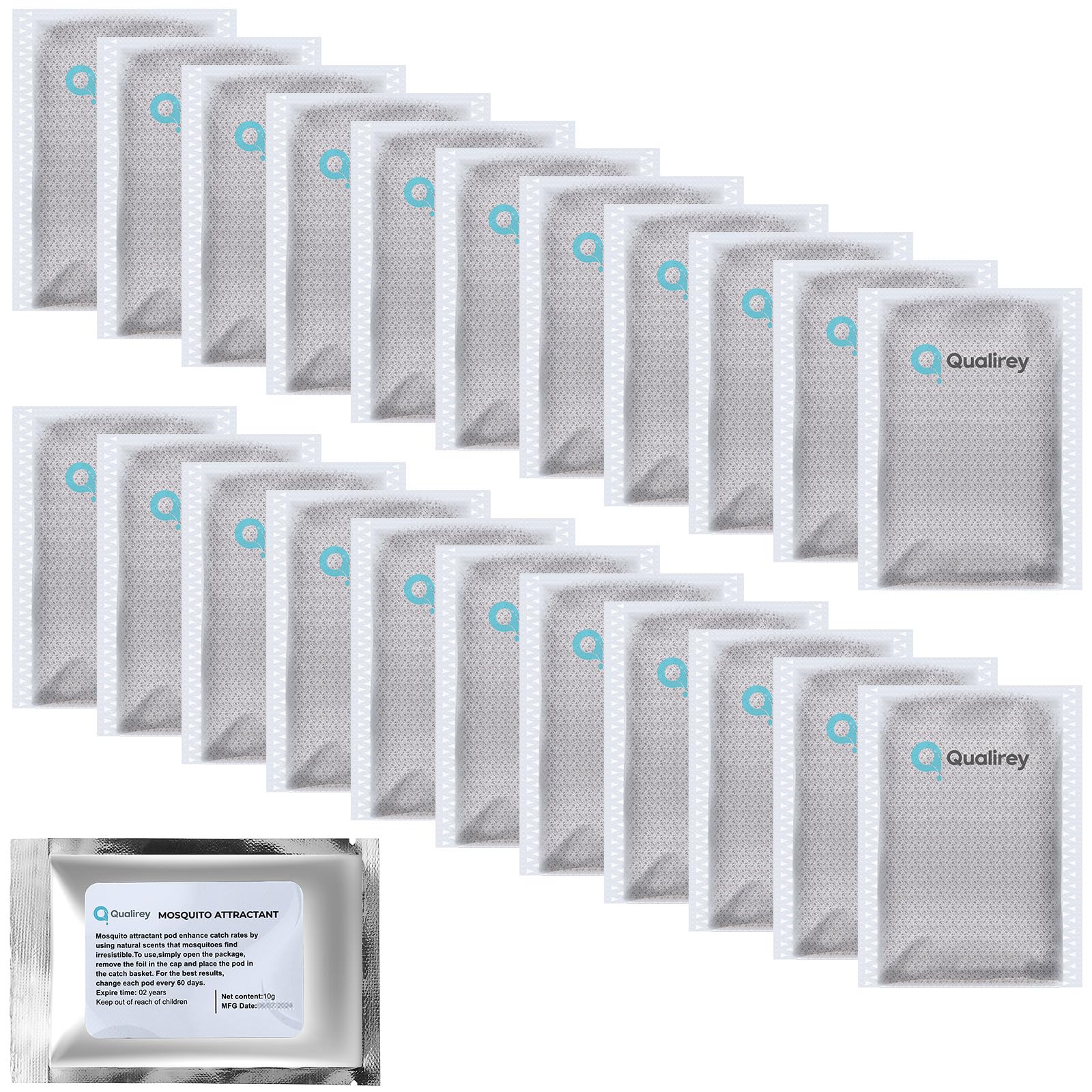 Qualirey front packaging showing 22-pack and benefits for home protection
