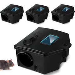 Qualirey front view of bait station showing robust construction and secure design