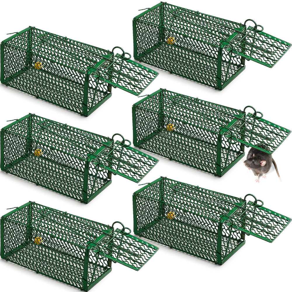 Qualirey front view of green wire cage showing secure humane capture
