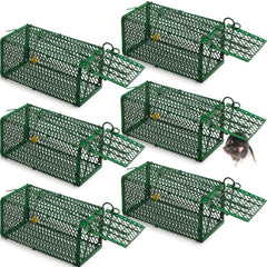 Qualirey front view of green wire cage showing secure humane capture