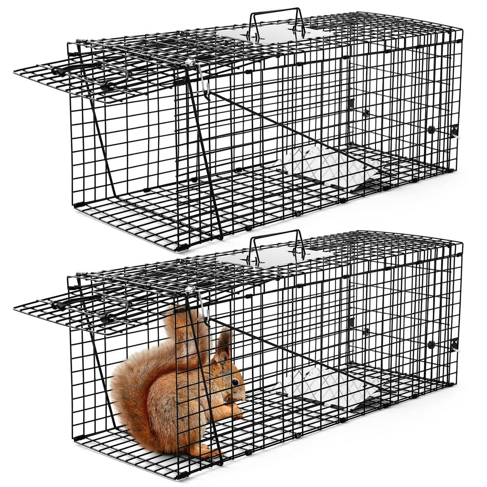 Qualirey front view of two traps showing compact packaged set and convenience