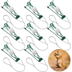 Qualirey front view packaging showing eight green stainless steel traps, convenient kit