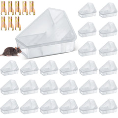 Qualirey front view of triangular bait station showing secure placement benefit