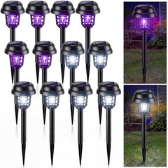 Qualirey front view stake lamp showing compact outdoor design and easy setup