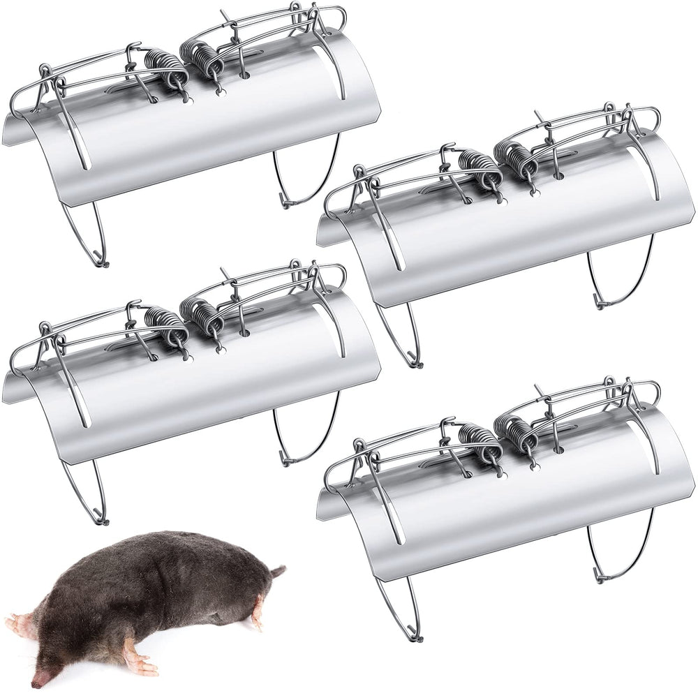 Qualirey front view of half-round trap showing shape and quick setup benefit