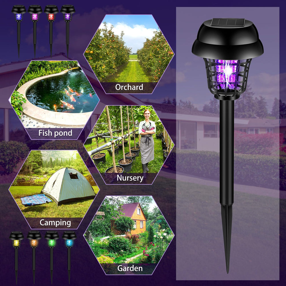 Qualirey lamps installed along garden pathway offering wide coverage and convenience
