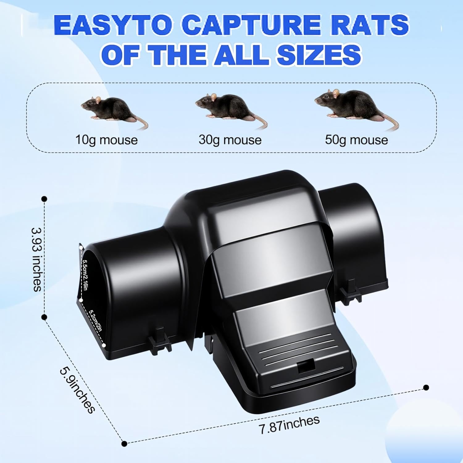 Qualirey trap placed along garden edge highlighting outdoor rodent control