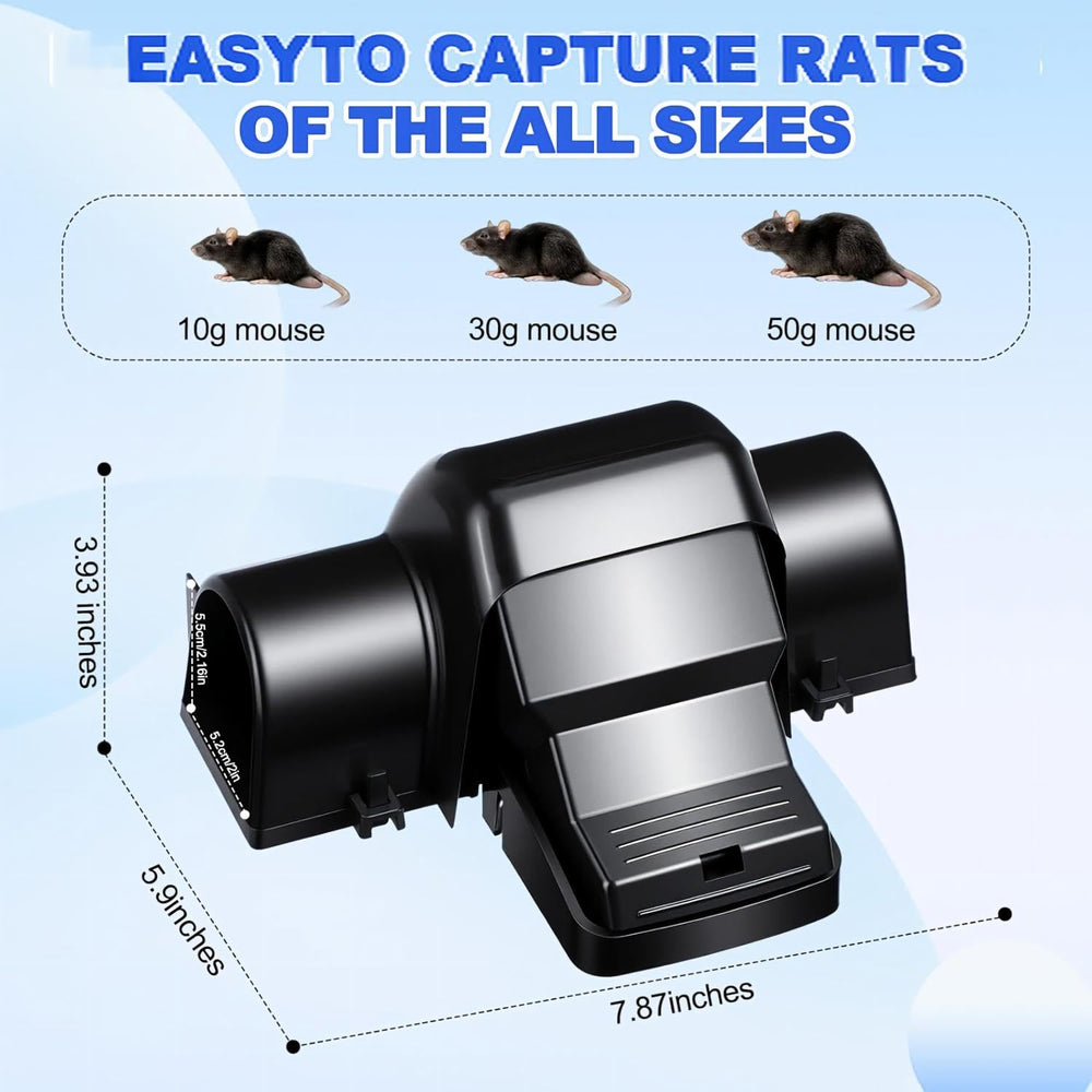 Qualirey trap placed along garden edge highlighting outdoor rodent control