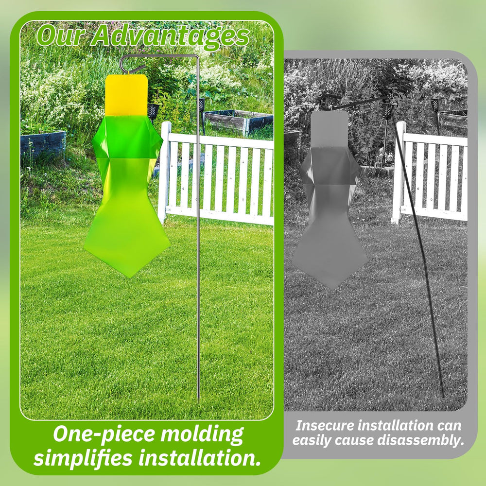 Qualirey ground spike inserted in soil demonstrating easy installation and firm anchoring benefit