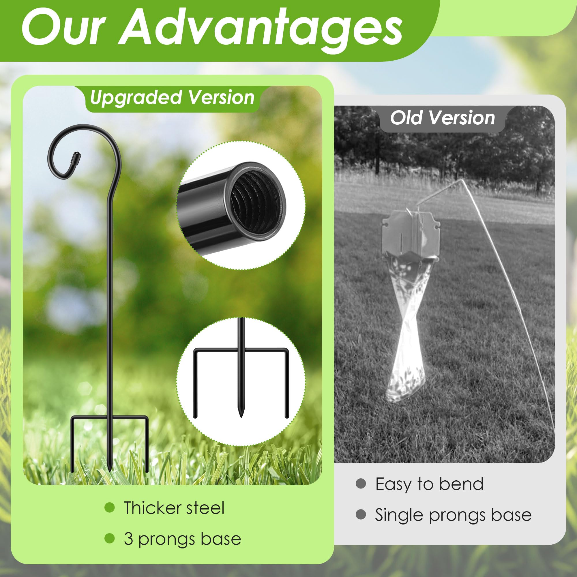 Qualirey stand in garden with hanging trap protecting plants