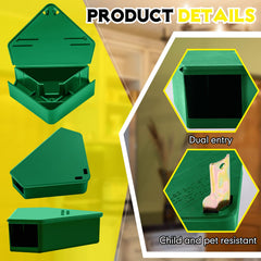 Qualirey bait station placed under cabinet showing discreet placement benefit