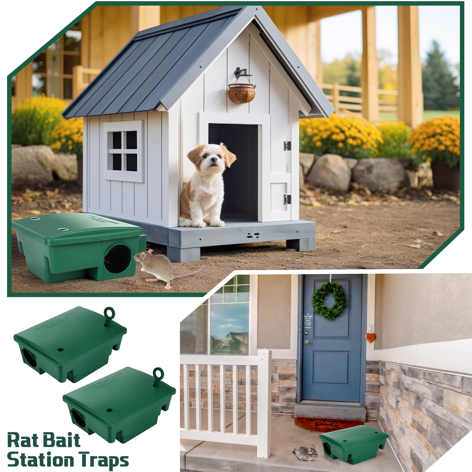 Qualirey internal bait tray opened to show secure bait placement benefit