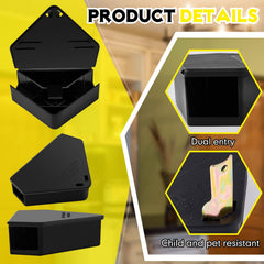 Qualirey open bait station showing internal compartment for neat bait containment benefit