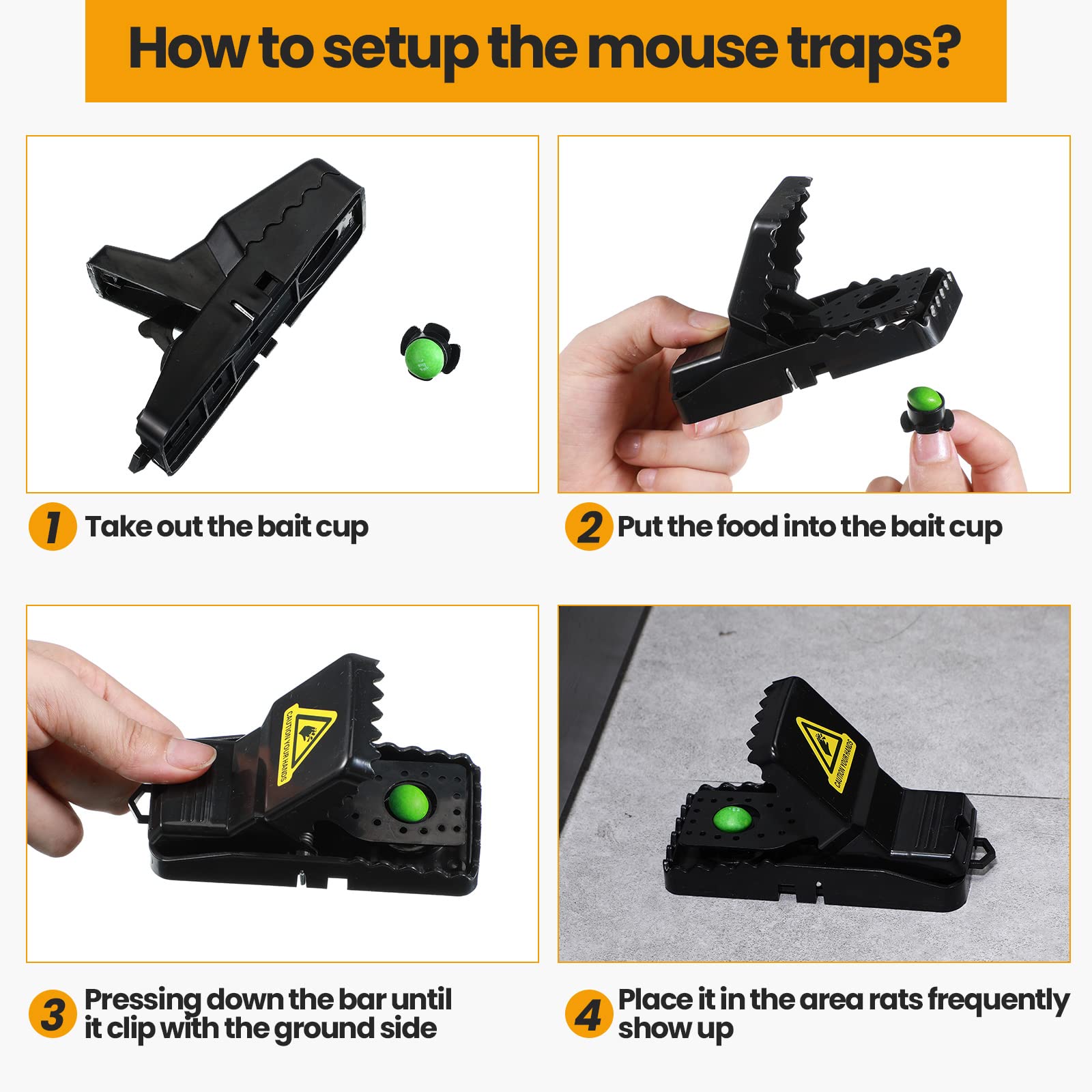 Qualirey trap in kitchen under cabinet demonstrating perimeter defense