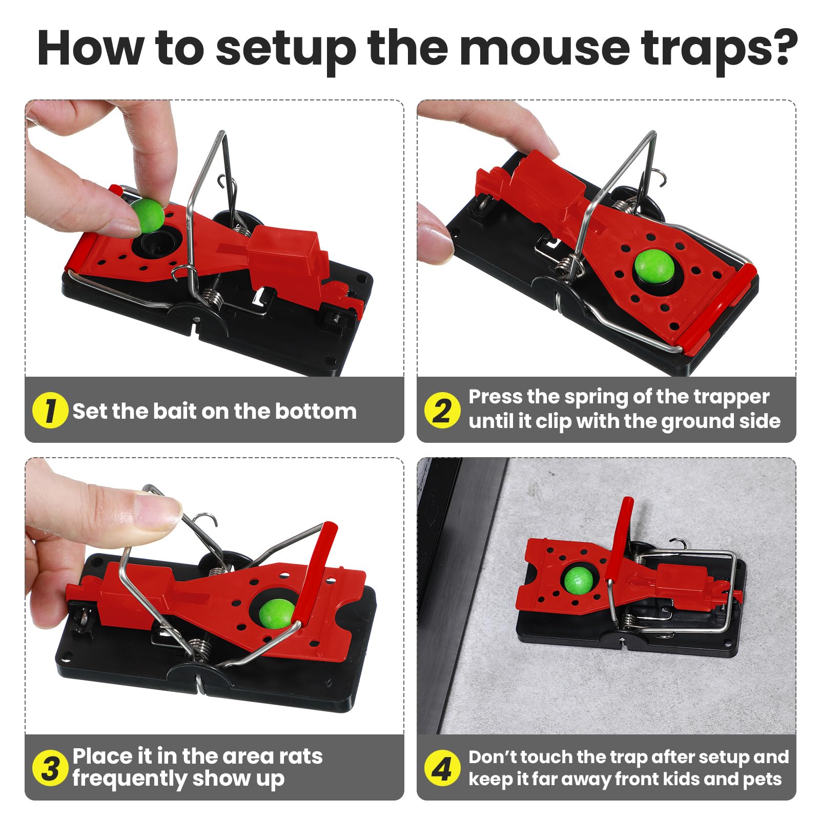 Qualirey trap set in a garage near baseboard showing practical placement