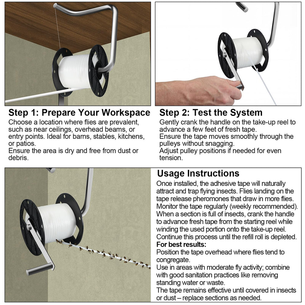 Qualirey tape installed in kitchen area providing non-toxic fly control