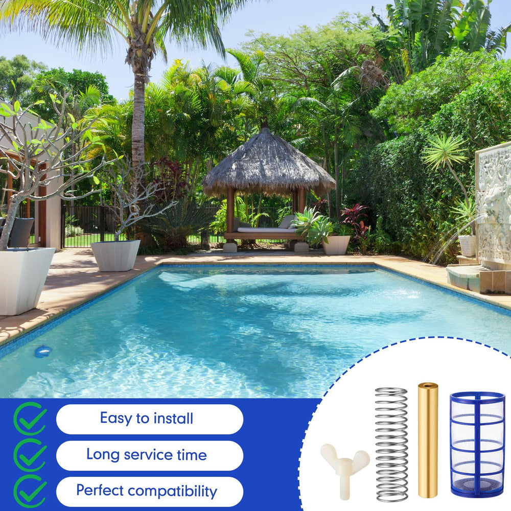 Qualirey pool maintenance scene showing kit in use for simpler DIY upkeep and consistent results