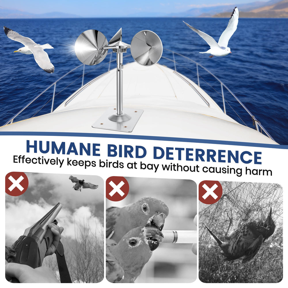 Qualirey mounted on deck railing preventing bird perching