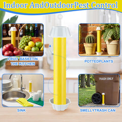 Qualirey placed on patio hook showing outdoor use to reduce flies and gnats