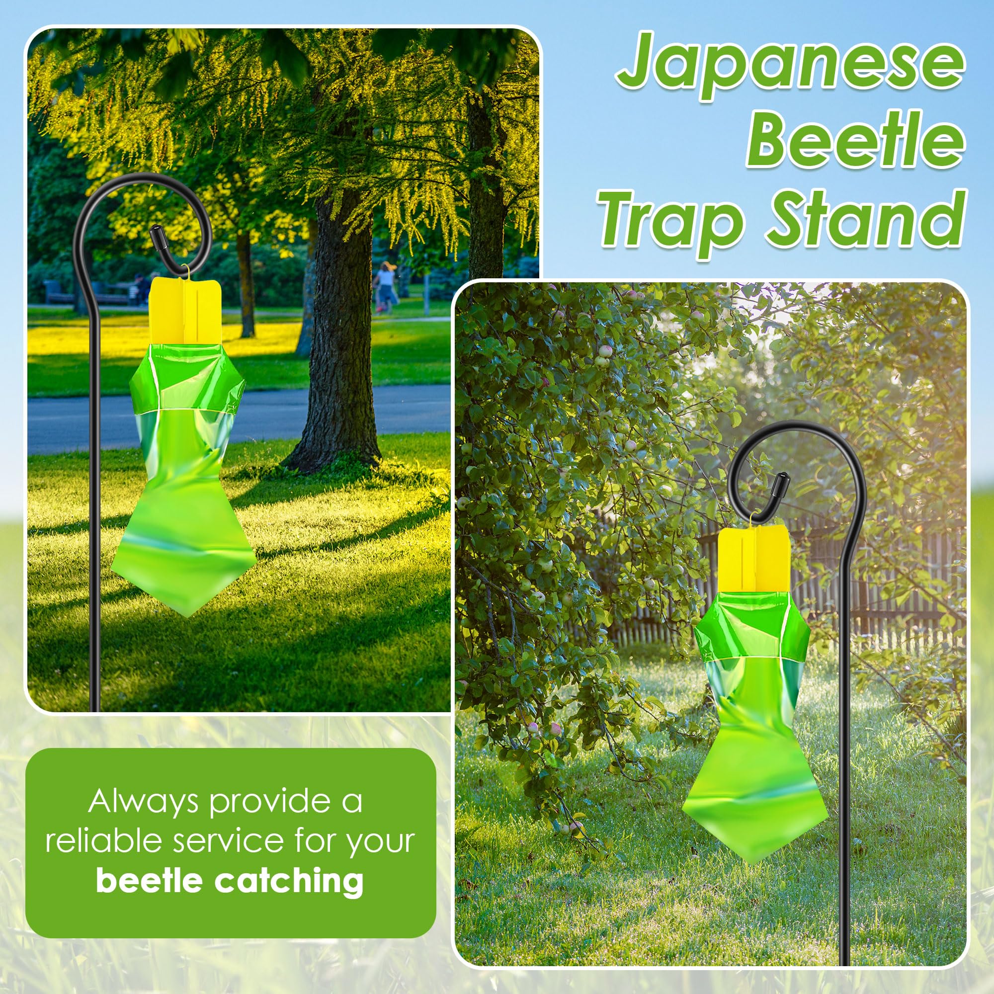 Qualirey pack of four stands arranged on lawn providing multi-area coverage