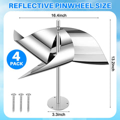 Qualirey close-up of pinwheel blades highlighting reflective detail for visibility